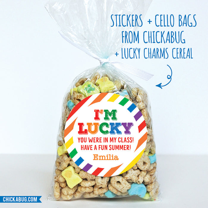 "I'm Lucky" Last Day of School Stickers