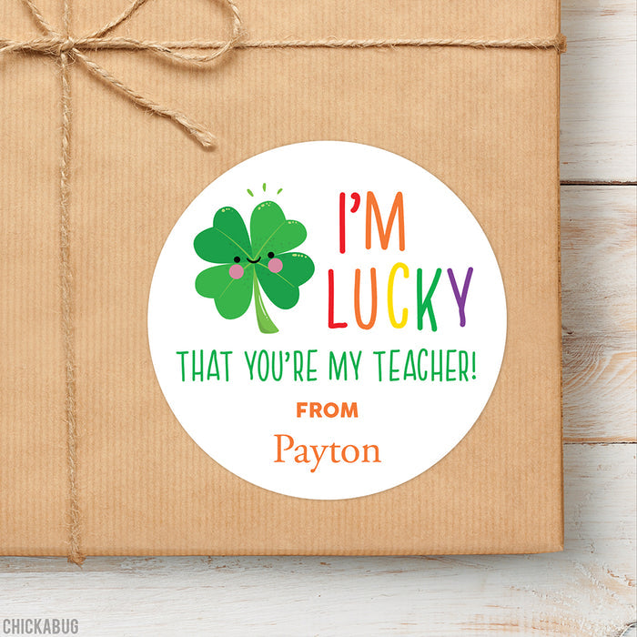 "I'm Lucky" Teacher Appreciation Stickers