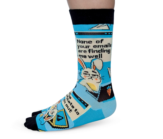 WOMEN'S FUNNY BUNNY WORK LIFE SOCKS - UPTOWN SOX