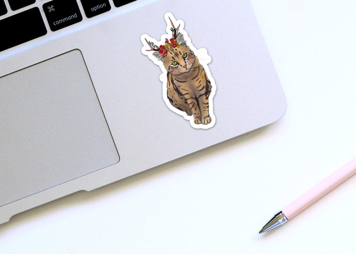 PinkPolish Design Stickers "Jackalope" Vinyl Die Cut Sticker