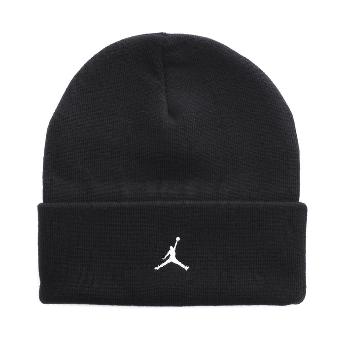 Black cuffed beanie with white Jordan logo