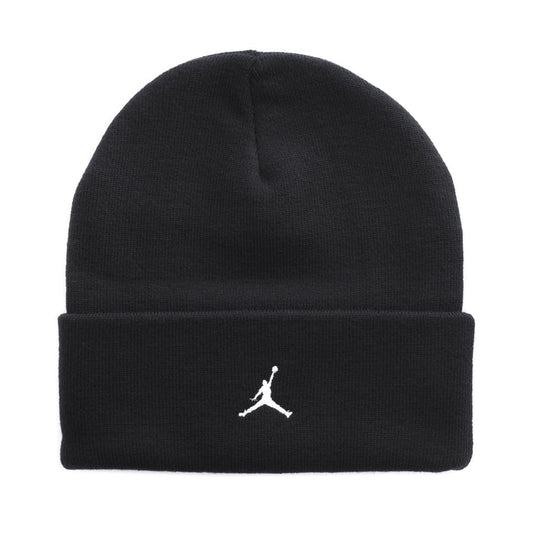 Black cuffed beanie with white Jordan logo