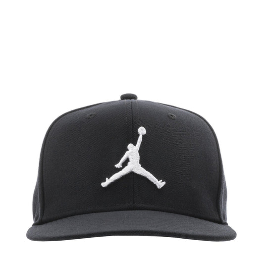 Black snapback cap with white Jumpman logo on the front