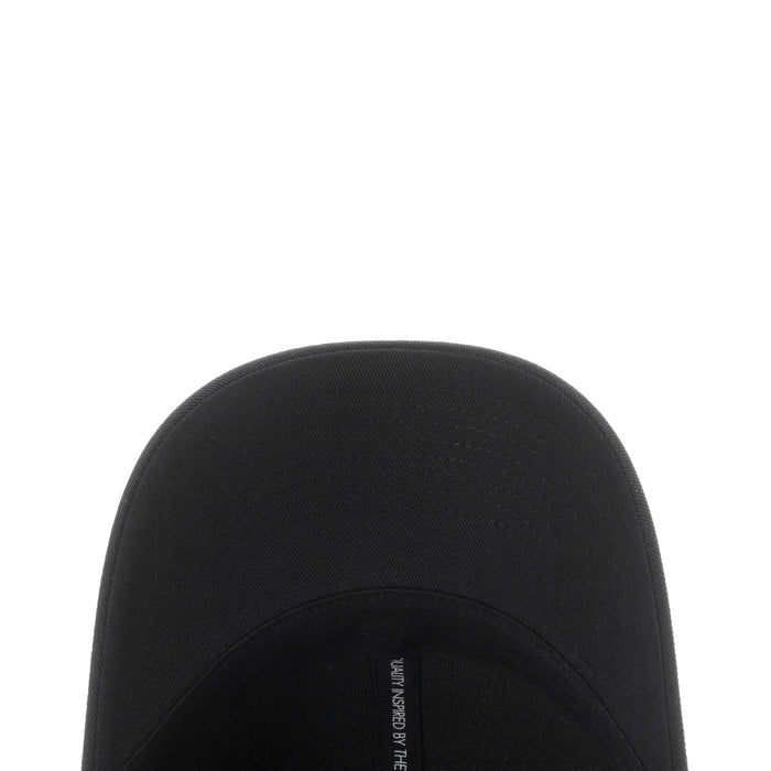 Black cap crown close-up with small Jordan branding near the edge