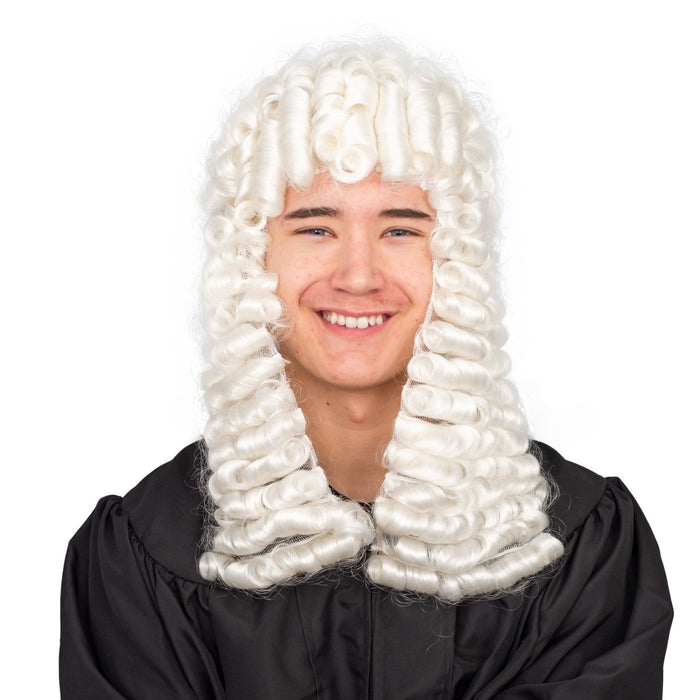 Judge Halloween Cosplay Costume Accessory White Deluxe Wig - TVStoreOnline