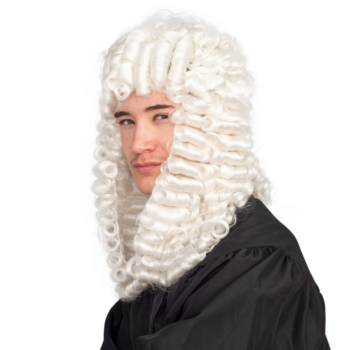 Judge Halloween Cosplay Costume Accessory White Deluxe Wig - TVStoreOnline