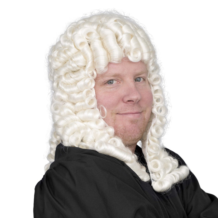 Judge Halloween Cosplay Costume Accessory White Deluxe Wig - TVStoreOnline