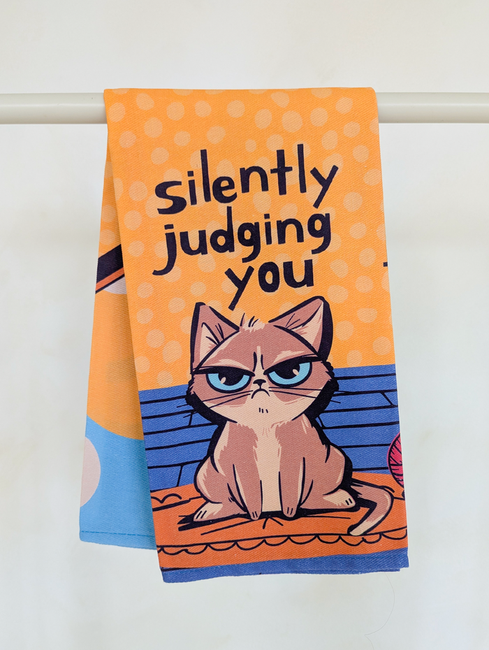 FUNNY GRUMPY CAT MEME KITCHEN DISH TOWEL UPTOWN
