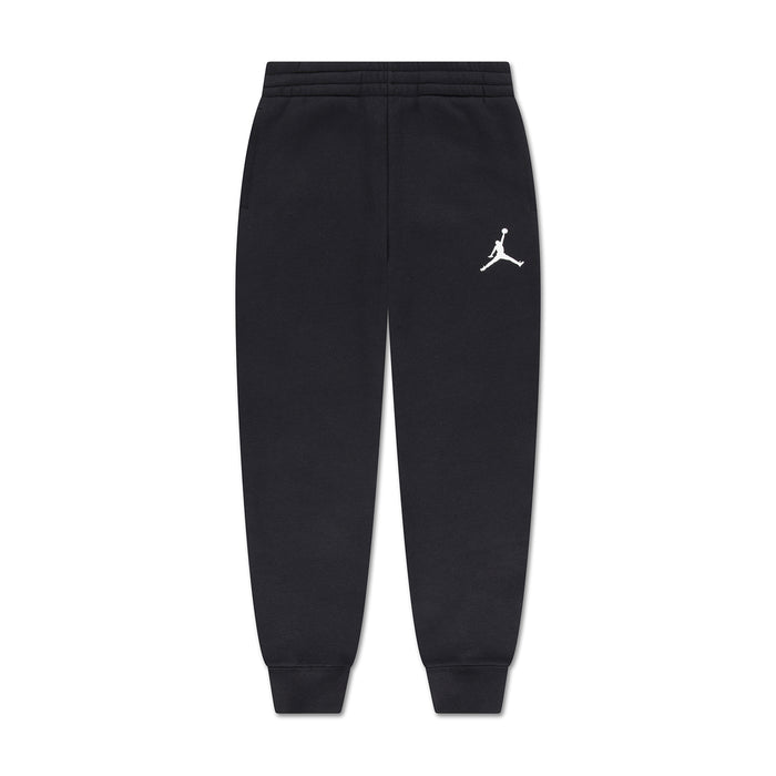 Youth black jogger pants with Jumpman logo on right thigh
