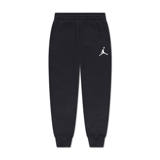 Youth black jogger pants with Jumpman logo on right thigh