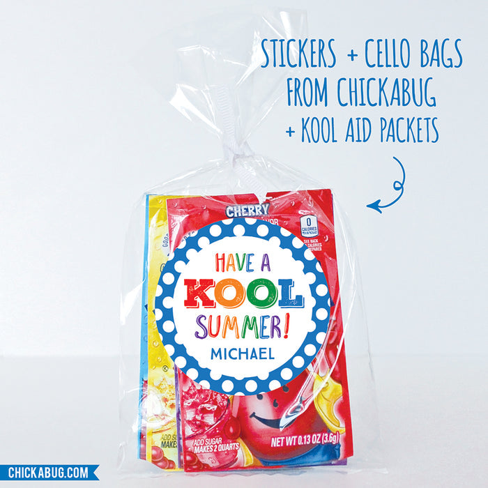 "Kool Summer" Last Day of School Stickers