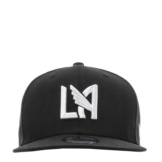 Black baseball cap with white LAFC crest logo on the front
