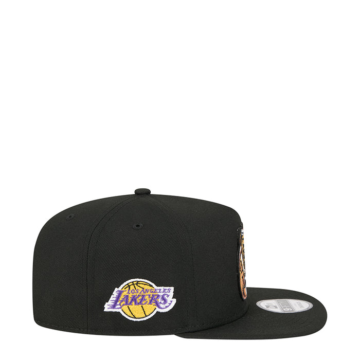 Black baseball cap with side embroidered Lakers logo and curved brim