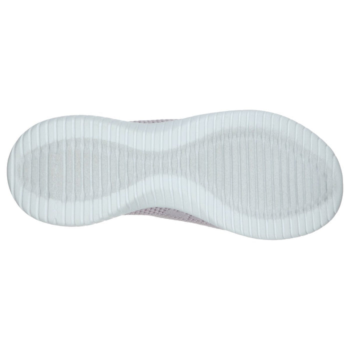 Lavendelfärgad toffel i stickat från Skechers