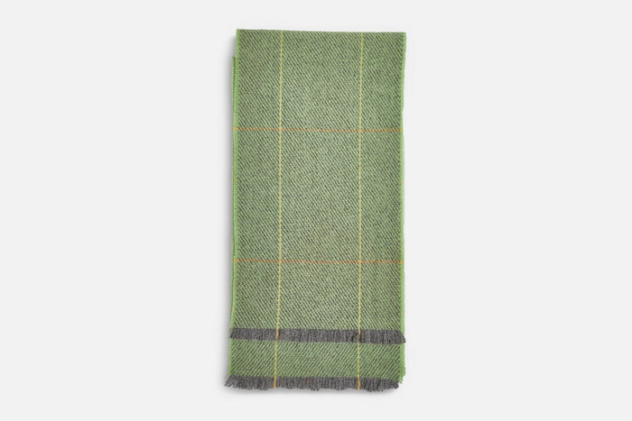 Lime Turra Merino Lambswool Scarf - Cushendale Woollen Mills