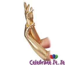 Long Gold Gloves