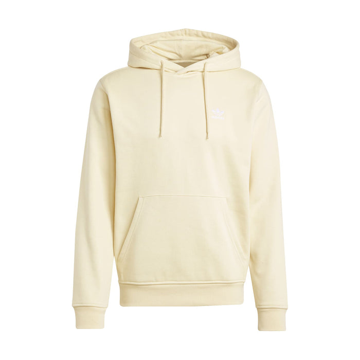 Warm vanilla men’s pullover hoodie, kangaroo pocket, drawstring hood