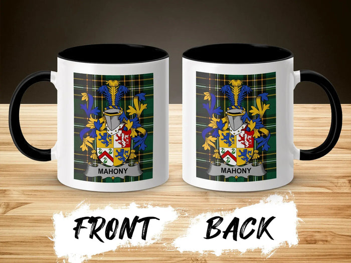 Mahony Irish National Tartan ceramic accent mug