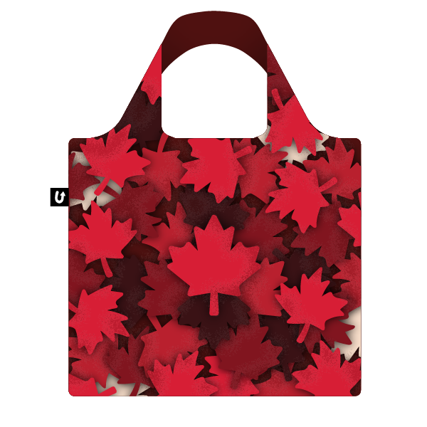 Maple Leaf Canada Pattern Foldable Packable Tote Bag