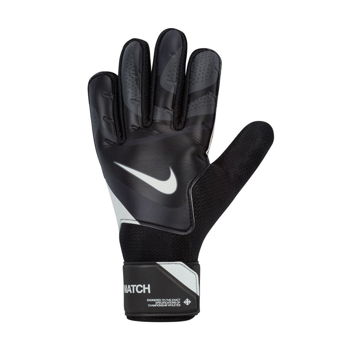Match GK goalkeeper glove in black, Nike swoosh, MATCH wrist patch