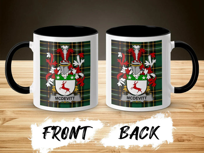 McDevitt Irish National Tartan ceramic accent mug