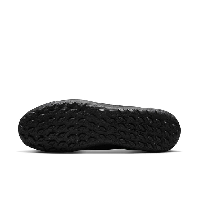 Men's black turf soccer cleat outsole with molded traction pattern