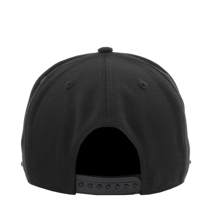 Black baseball cap back with adjustable strap
