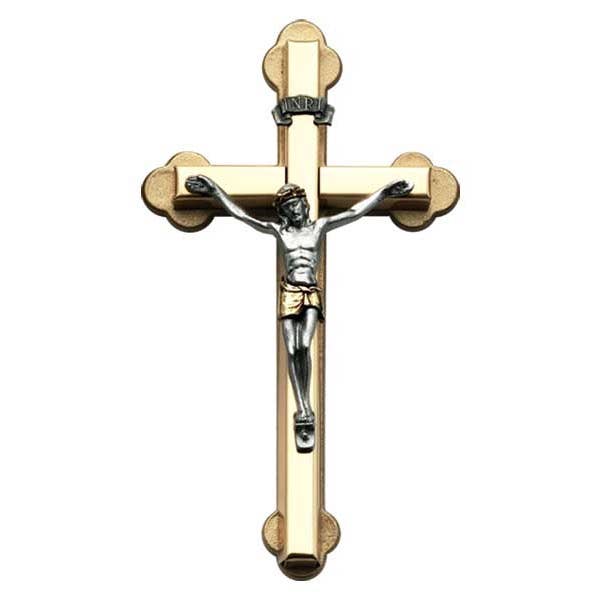 Mini 2-tone Wall Crucifix