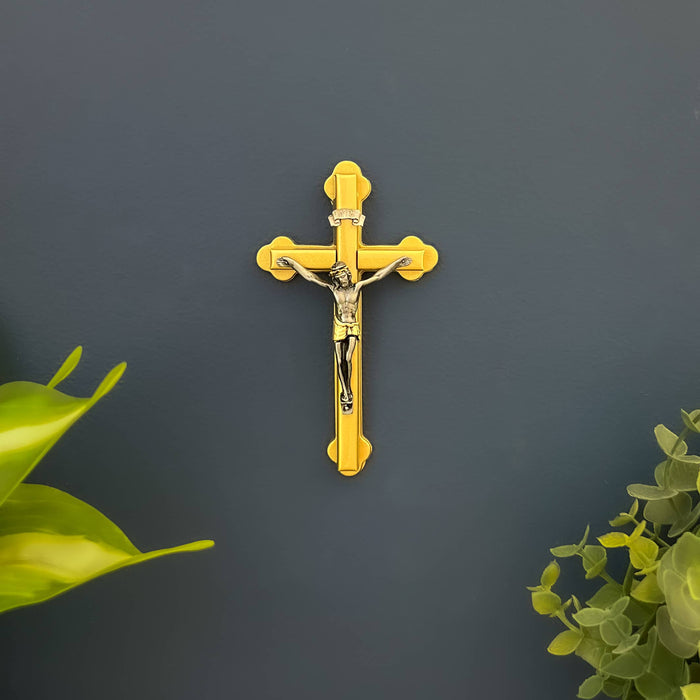Mini 2-tone Wall Crucifix