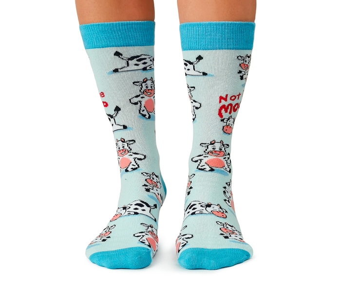 Funny moody cow socks - Uptown Sox
