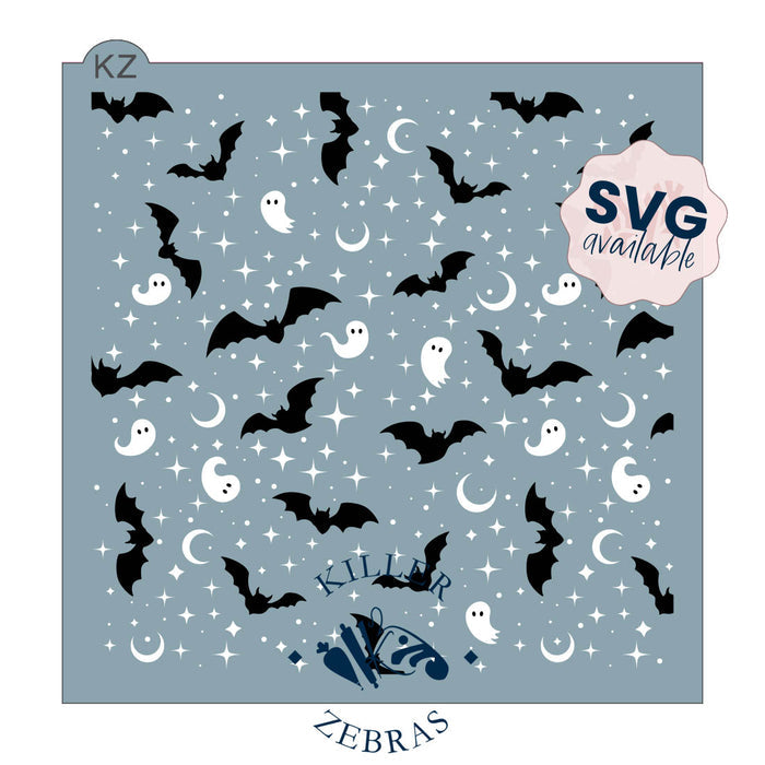 5.5 x 5.5 Stencil Moonlit Phantoms – Layered Cookie Stencil