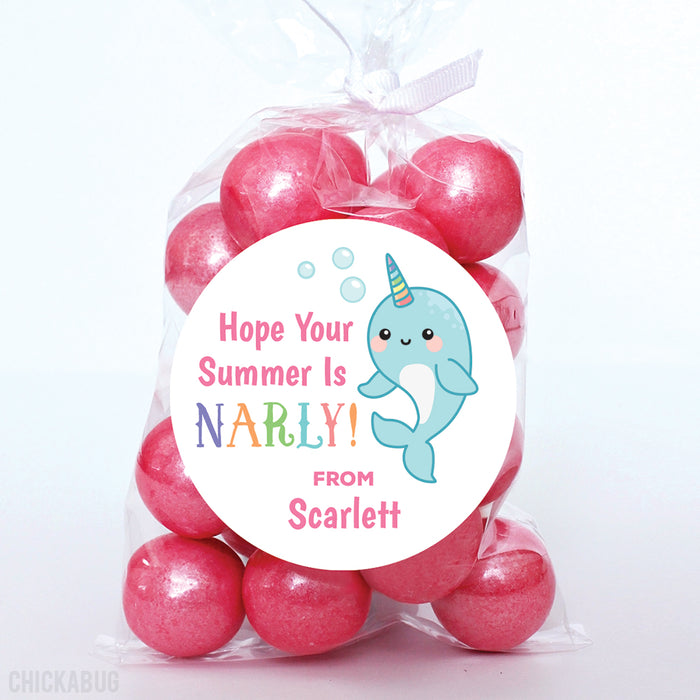 Narwhal Last Day of School Stickers