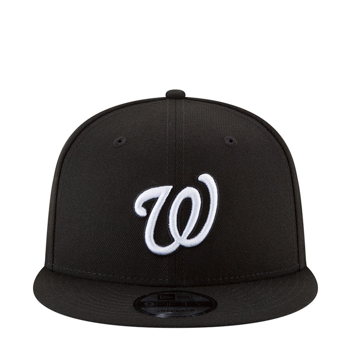 Black baseball cap with white Washington Nationals logo on the front