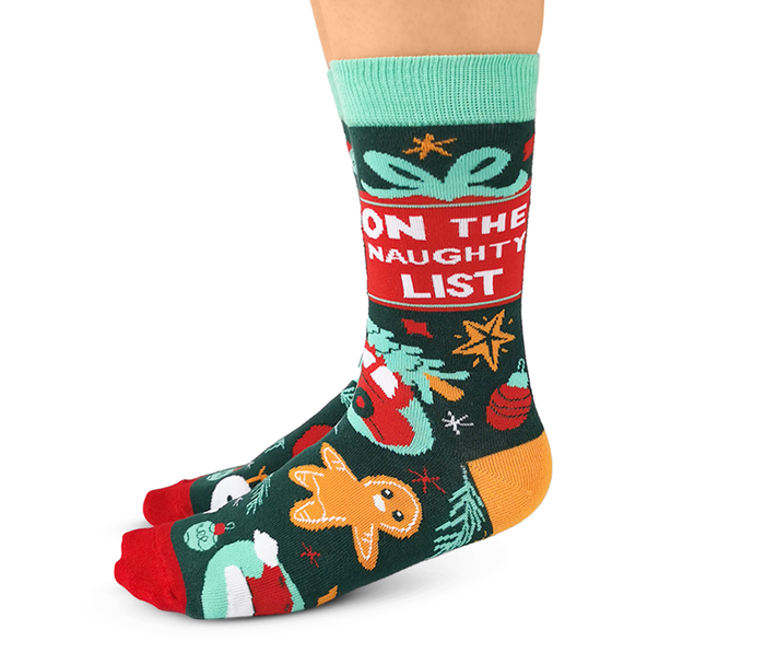 Christmas Naughty List Novelty Women's Socks - Uptown Sox