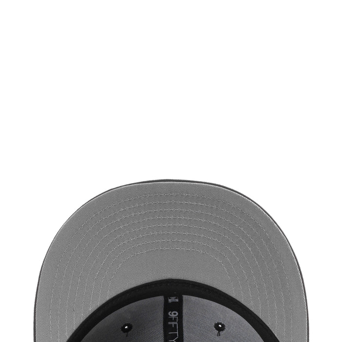 Baseball cap brim with gray interior lining