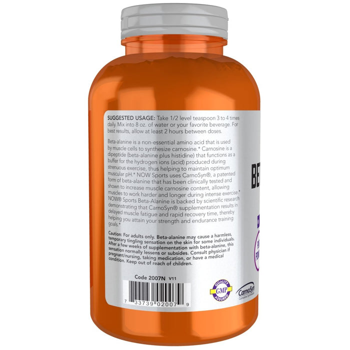 Now Sports Beta - Alanine 500 Grams - 2007 - The Oasis of Health