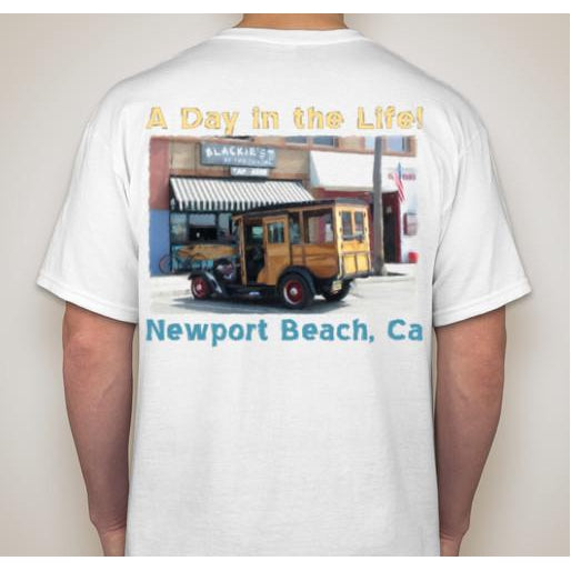 -NPB Tee -  A Day in the Life - Newport Beach T Shirt in White