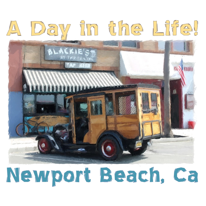 -NPB Tee -  A Day in the Life - Newport Beach T Shirt in White
