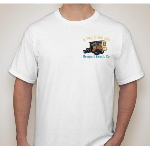 -NPB Tee -  A Day in the Life - Newport Beach T Shirt in White