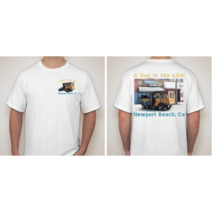 -NPB Tee -  A Day in the Life - Newport Beach T Shirt in White