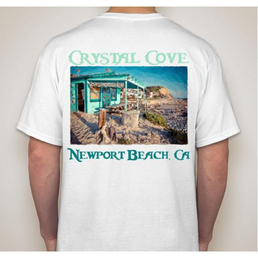 -NPB Tee -  Crystal Cove Shack - Newport Beach T Shirt in White