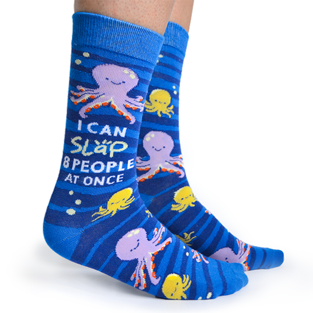 WOMENS-CREW NOVELTY-OCTOPUS-SOCKS
