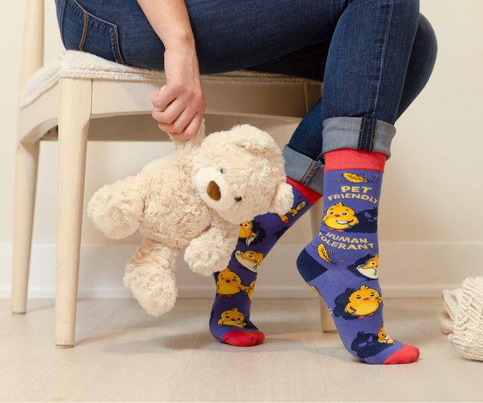 FUNNY ANIMAL LOVER MEME PATTERN SOCKS WOMEN UPTOWN SOX
