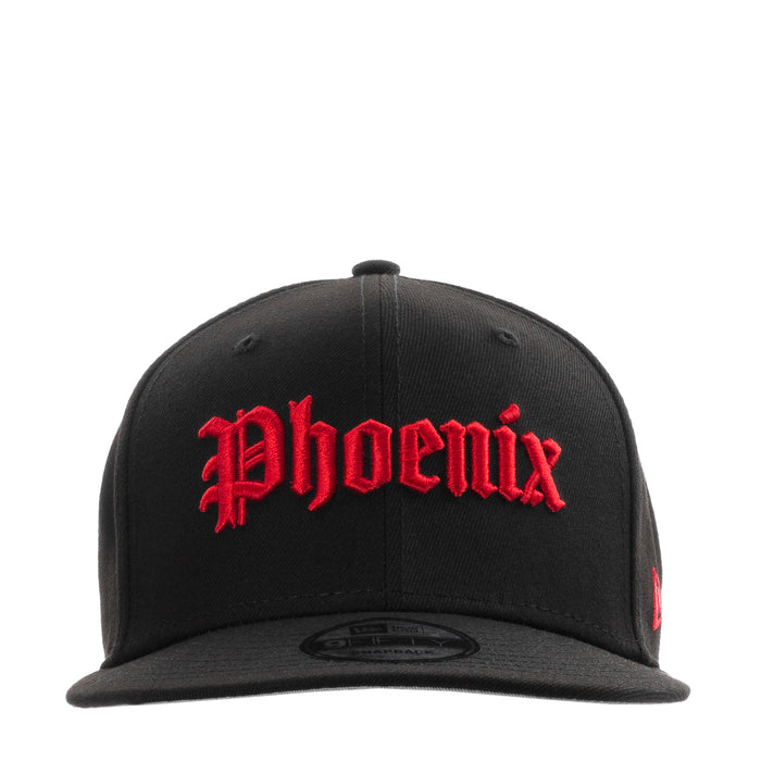 Phoenix 950 black snapback cap with red embroidered front logo