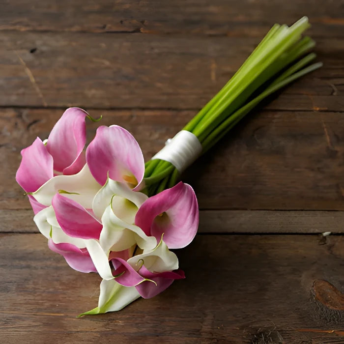 Pink and White Mini Calla Lily Centerpieces