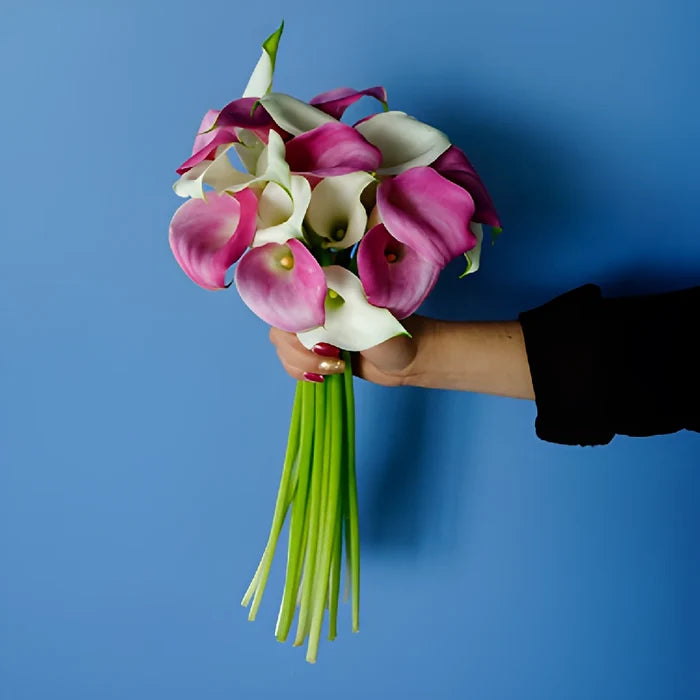 Pink and White Mini Calla Lily Centerpieces