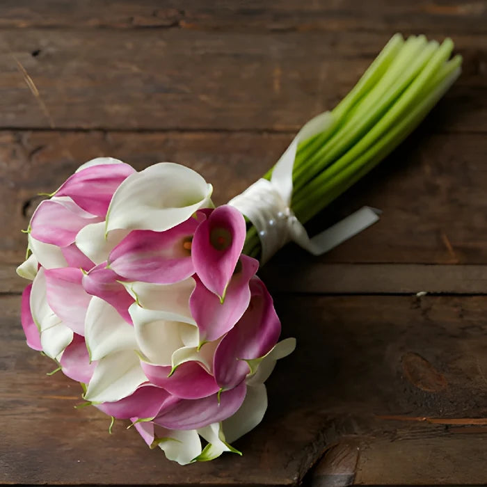 Pink and White Mini Calla Lily Centerpieces