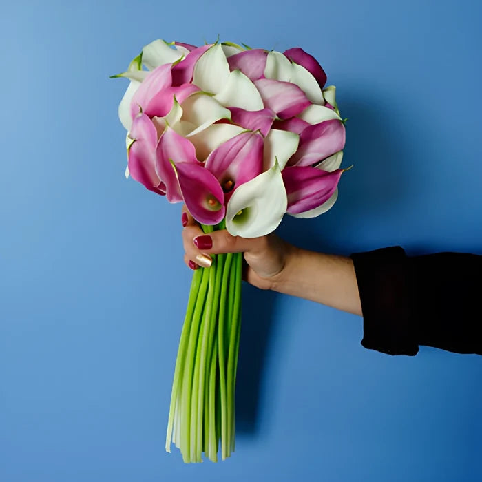 Pink and White Mini Calla Lily Centerpieces