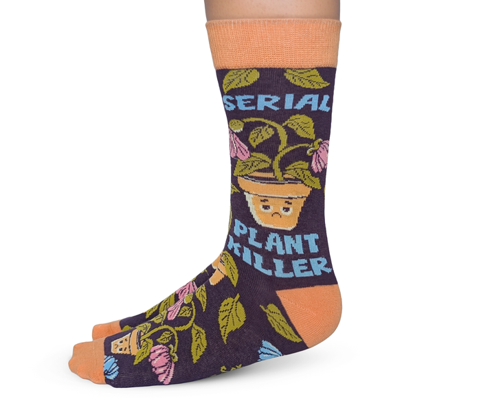 WOMEN'S FUNNY PLANT KILLER SOCKS - UPTOWN SOX