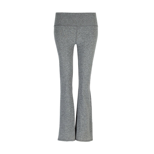 Women’s charcoal heather flare leggings with wide waistband